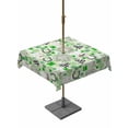 thumbnail image 1 of Square Outdoor Tablecloth with Umbrella Hole St. Patrick's Day Outside Table Cloth Waterproof Patio Table Cover Green Black Plaid Lucky Clovers Check Zipper Tablecloths for Picnic Camping 60x60 Inch, 1 of 8