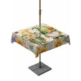 thumbnail image 1 of Square Outdoor Tablecloth with Umbrella Hole Sunflowers Outside Table Cloth Waterproof Patio Table Cover Spring Gnomes Hydrangea Daisy Botanical Beige Zipper Tablecloths for Picnic Camping 54x54 Inch, 1 of 8