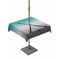 thumbnail image 1 of Square Outdoor Tablecloth with Umbrella Hole Teal Gray Ombre Outside Table Cloth Waterproof Patio Table Cover Black Hockey Sticks Minimalist Style Zipper Tablecloths for Picnic Camping 54x54 Inch, 1 of 8
