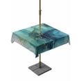 thumbnail image 1 of Square Outdoor Tablecloth with Umbrella Hole Turquoise Marble Outside Table Cloth Waterproof Patio Table Cover Modern Ink Painting Abstract Aesthetics Zipper Tablecloths for Picnic Camping 60x60 Inch, 1 of 8