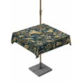 thumbnail image 1 of Square Outdoor Tablecloth With Umbrella Hole And Zipper– Abstract Vintage Paisley Waterproof Patio Table Cover for Party, Picnic, Backyard, 54"x54" , Boho Floral Texture Olive Green, 1 of 8