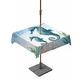 thumbnail image 1 of Square Outdoor Tablecloth With Umbrella Hole And Zipper– Sea Hippocampus Compass Waterproof Patio Table Cover for Party, Picnic, Backyard, 54"x54" , Bule Sea Starfish Shell, 1 of 8