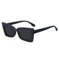 thumbnail image 1 of Square Oversized Sunglasses for Women, Trendy Small Frame Sun Glasses, UV400 Protection Fashion Shades for Beach, Travel, Streetwear, Outdoor, Lightweight Eyewear, Black, 1 of 8