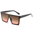 thumbnail image 1 of Square Oversized Sunglasses for Women Men Fashion Flat Top Big Black Frame Shades, 1 of 10