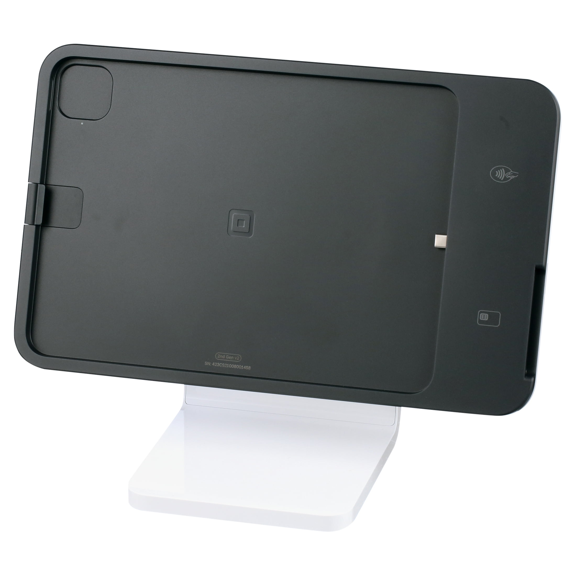 Modern White and Black Square POS Stand for iPad