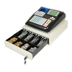 Square POS Terminal Cash Register Complete W/ Printer and Cash Drawer, 48 Keys