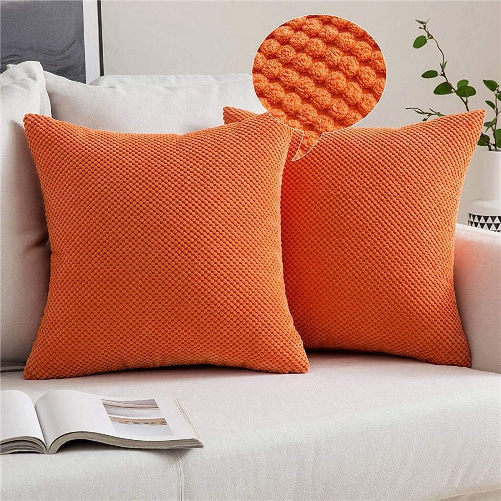 Square Pack of 2 Solid Colors Pillow Covers, (Without Inserts)(Double  Sides) in 2023