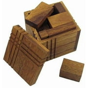 Square Packing Challenge - Brain Teaser Wooden Puzzle