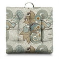 thumbnail image 1 of Square Paisley Meditation Cushion, Boho Floor Pillow for Sitting on Floor and Reading 22 x 22, 1 of 7
