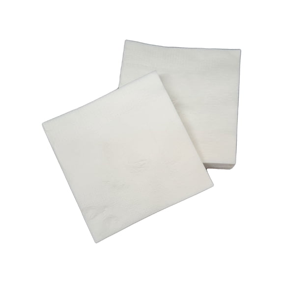 Square Paper Napkins, White Disposable Napkin, 9" x 9" Cocktail and Cleaning Surfaces Single-Use Napkins - 1-ply, 1/4 fold - Pack of 500