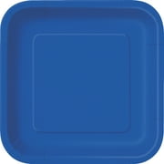 Square Paper Plates, 7 in, Royal Blue, 16ct