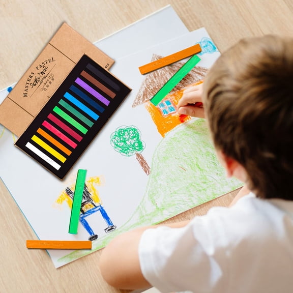 Square Pastel Set, 36-Color Soft Dry Pastel Artist Chalk Pastel Sticks With Vibrant Pigments, For Artists Students Beginners In Drawing Sketching Coloring