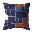 thumbnail image 1 of Square Patches Indoor/Outdoor Pillow with Removable Cover in Navy 18x18, 1 of 5