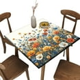 thumbnail image 1 of Square Patio Table Cloth, Floral Garden Pattern Printed on Fade Resistant Table Covers for Card Tables, Perfect for Kitchen Island Counter Protection, Fit for 32" x 32" Square Tables, 1 of 4