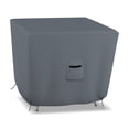 thumbnail image 1 of Square Patio Table Cover 12 Oz Waterproof 100% Weather Resistant Outdoor Square Table Cover with Air Pocket and Drawstrap for Snug Fit (Grey, 29" H x 46" W x 46" D), 1 of 7