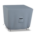thumbnail image 1 of Square Patio Table Cover 18 Oz Waterproof - 100% Weather Resistant Outdoor Square Table Cover with Air Pocket and Drawstrap for Snug Fit (Grey, 29" H x 53" W x 53" D), 1 of 7