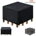 thumbnail image 1 of Square Patio Table Cover, Indoor Garden Outdoor Furniture Covers, 420D Oxford Fabric Covers Dustproof and Waterproof Windproof UV-Protection Drawstring Buckle, Black, Maiiann, 1 of 11