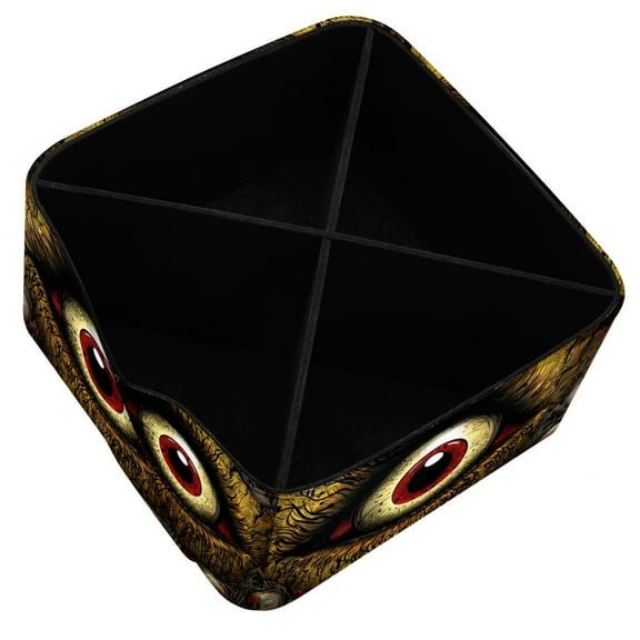 Square Pencil Case with 4 Compartments, Removable Dividers, Pen Holder, Pencil Holder, Pencil Case