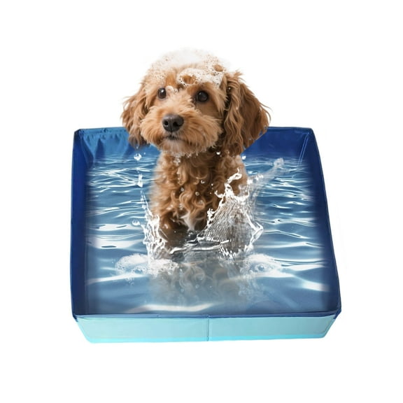 Square Pet Pool Bath Tub for Dogs and Cats Indoor Outdoor Portable Pet Bathing Tub Swimming Pool, Pet Supplies