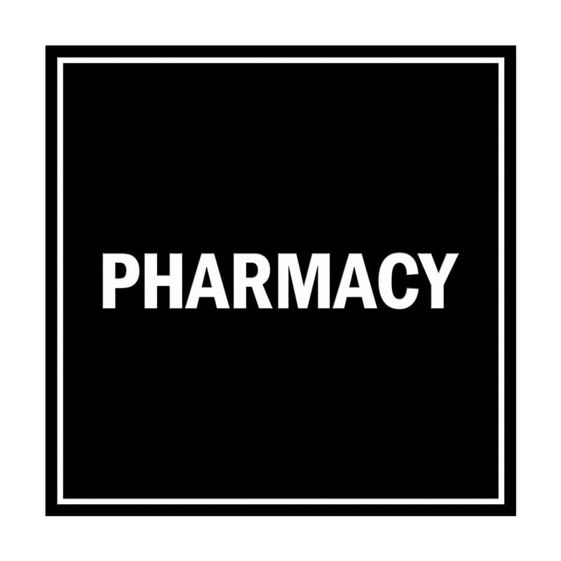 Square Pharmacy Sign Metal 12 Inch Rust Free Aluminum, Uv Printed, Easy ...
