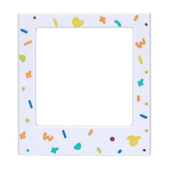 Square Photo Frame Stand with Unique Pattern for Fridge Display Easy Mounting