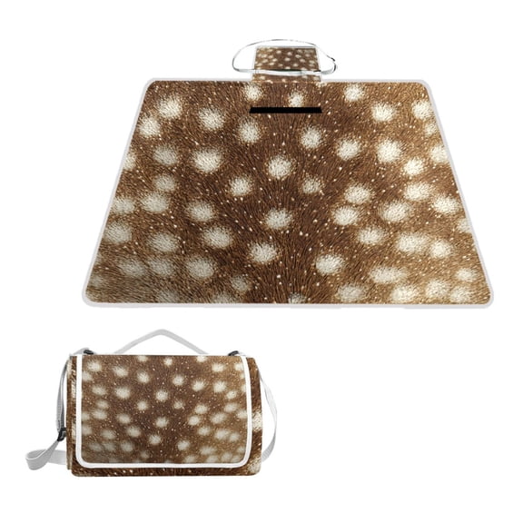 Square Picnic Mat Waterproof Non-Slip Outdoor Mat Portable Carry Handle For Camping Beach Exercise Symmetrical Skin