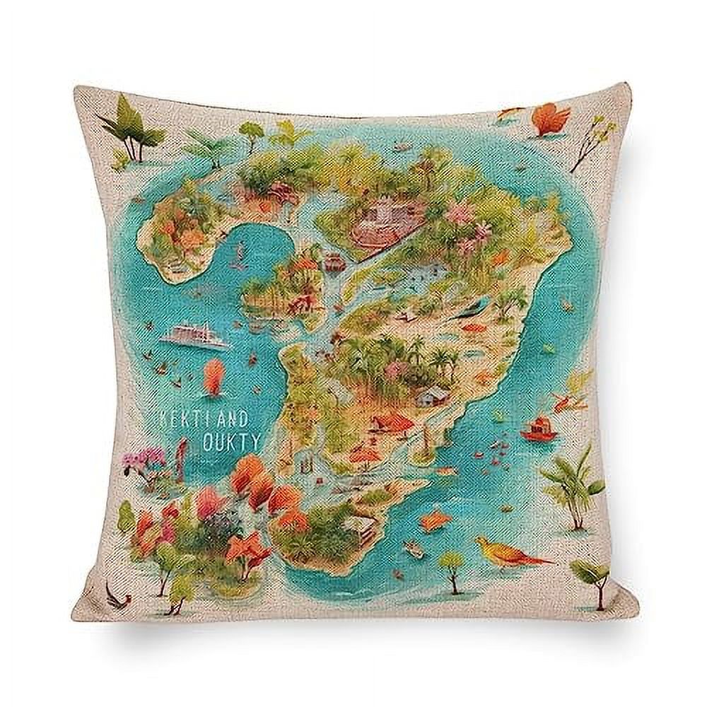 Square Pillow Cover European Pillows Fuchsia Pink Modern Greek Key