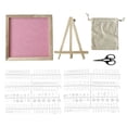 thumbnail image 1 of Square Pink Felt Letter Board with Wooden Frame, 170+ Letters Symbols for Home Decor Announcements, 1 of 6