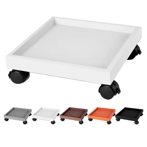 Square Plant Dolly Plant Trolley Flower Pot Mover with Wheels,Heavy Duty Plant Stand Pallet for Home,Garden Tool,Wheeled Planter Saucer Tray