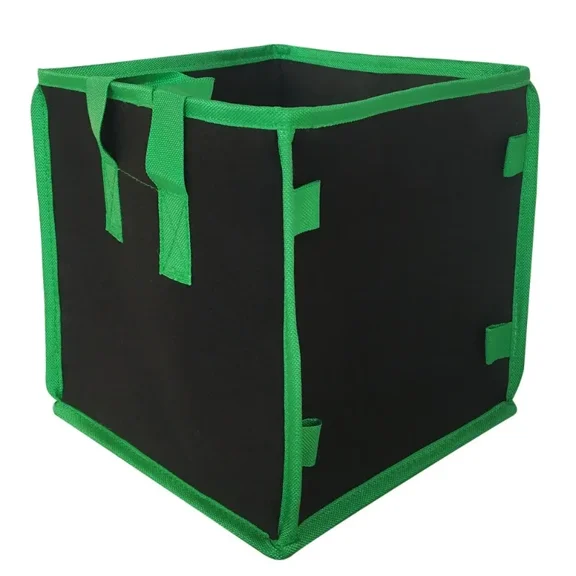 Square Plant Grow Bag, Thick Non-Woven Fabric Planter with Handle for Indoor Outdoor Gardening