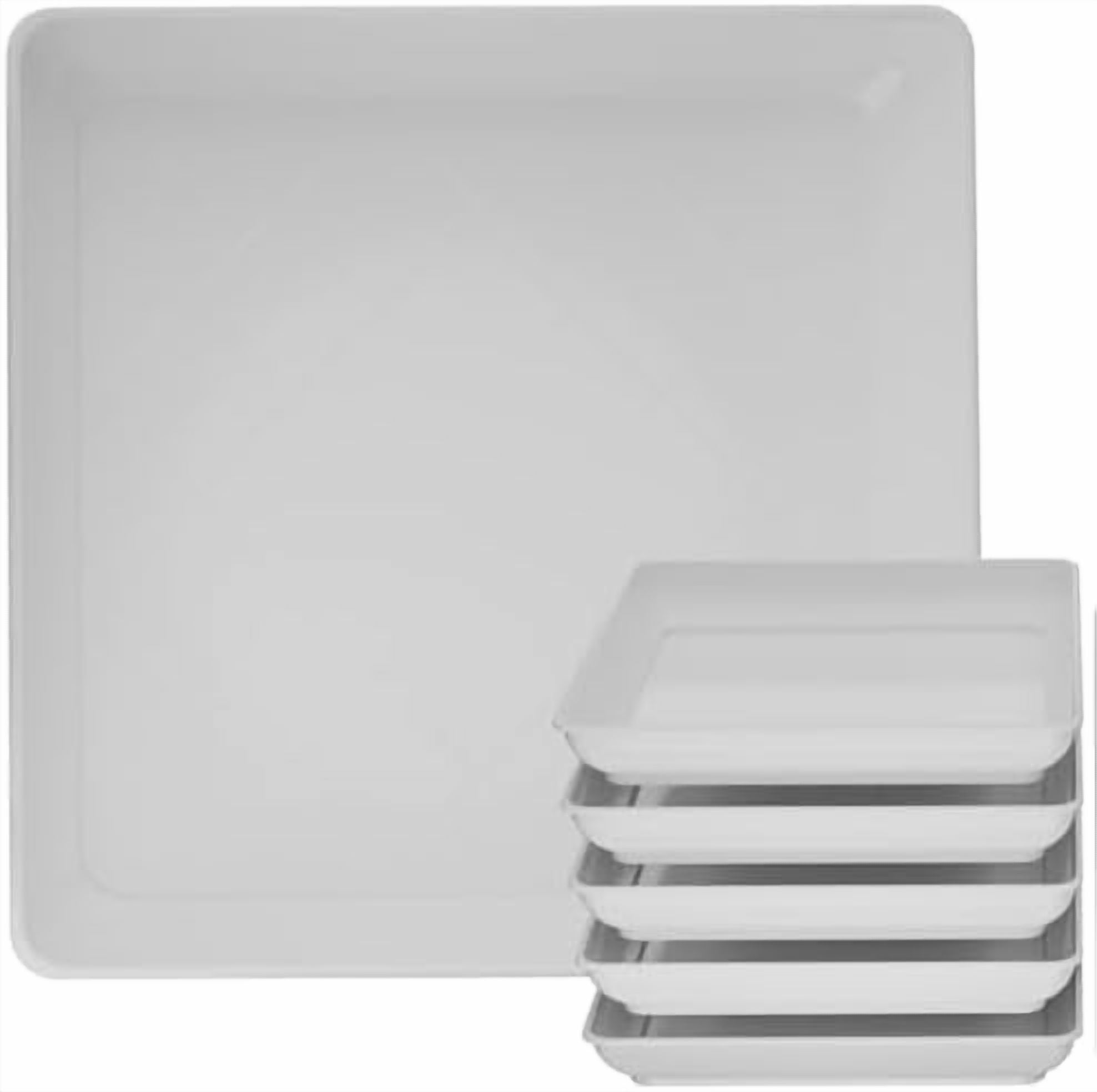 Square Plant Saucer 14 Inch 5 Pack, Planter Trays for Flower Pots ...