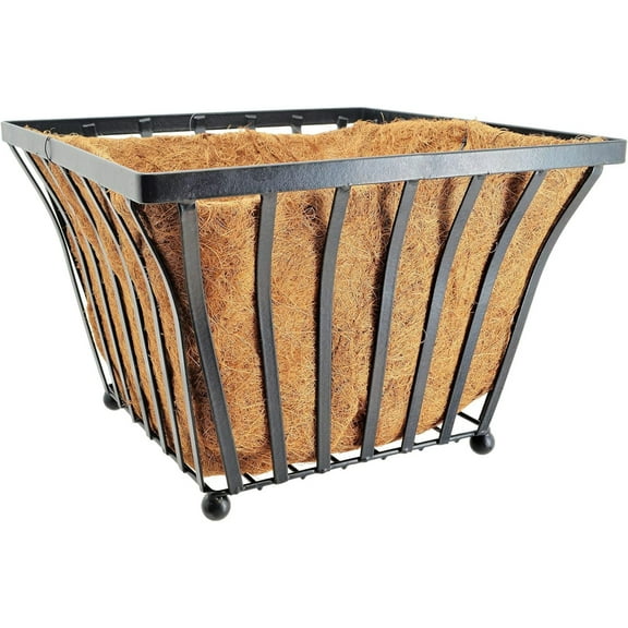 Square Planter 18", Black