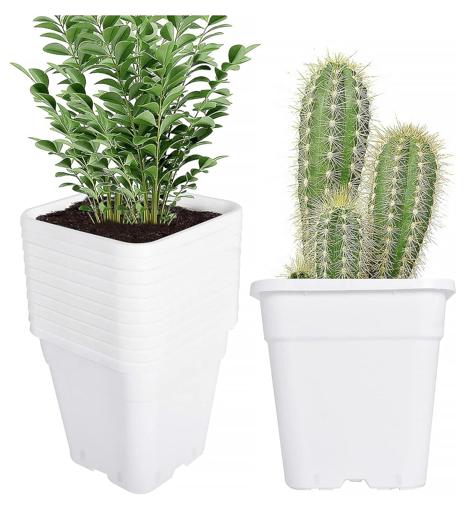 Square Planter Nursery Pots 5.2 Gallon Pots for Plants, Injection ...