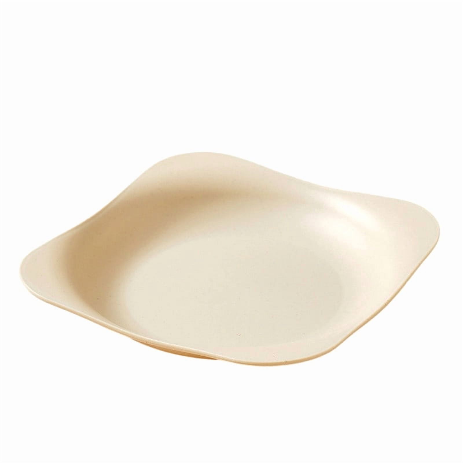 Square Plastic Dinner Plate 7.87 Inch Reusable Salad and Dessert Plate ...