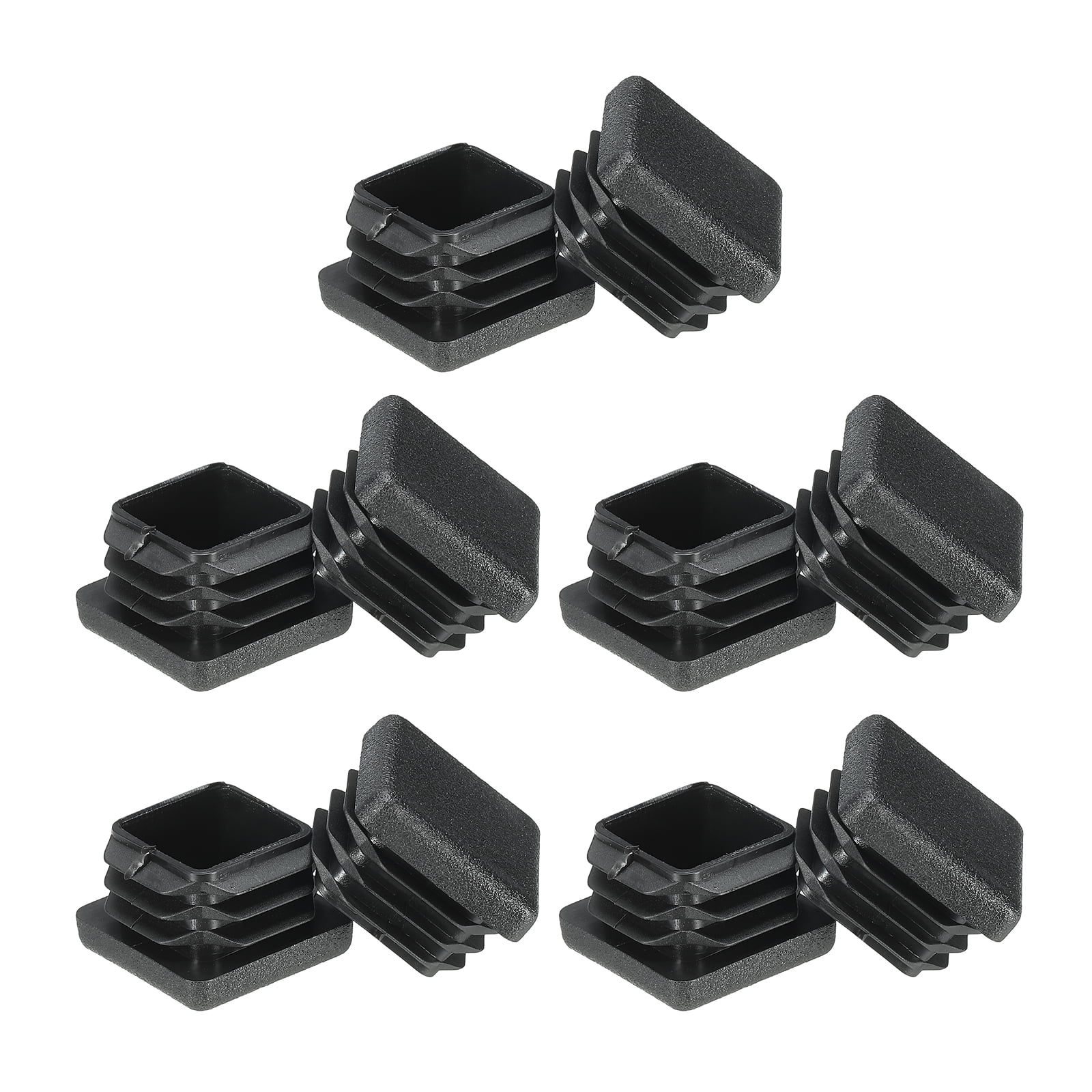 Square Insert Plug Square Plastic Hole Plugs 1inch, Tubing Insert End Cap, Black 10 Pack ...