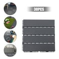 thumbnail image 1 of Square Plastic Interlocking Deck Tiles 30-Pack Patio Tiles 12"x 12" Dark Gray, 1 of 9