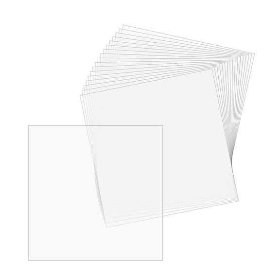 Square Plastic Sheets Poster Board for Crafts Modelling Art Display School Projects Clear 200x200x0.2mm