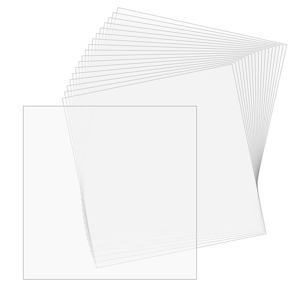Square Plastic Sheets Poster Board for Crafts Modelling Art Display School Projects Clear 300x300x0.2mm