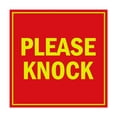 thumbnail image 1 of Square Please Knock Sign (Red/Yellow) - Medium, 1 of 1