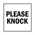 thumbnail image 1 of Square Please Knock Sign (White) - Small, 1 of 1