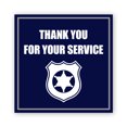 thumbnail image 1 of Square Plus Thank You For Your Service Wall or Door Sign | Police First Responders Appreciation Signage -Small, 1 of 8