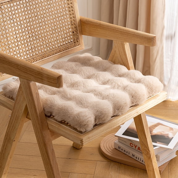 Square Plush Cushion Soft Plush Chair Pads Fluffy Cushion for Chair for Home Office Restaurant Chair