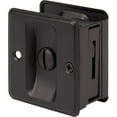 thumbnail image 1 of Square Pocket Door Lock, Privacy (Bed/Bath) Latch, Matte Black by Stone Harbor Hardware, 1 of 3