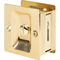 thumbnail image 1 of Premium Square Pocket Door Lock, Privacy (Bed/Bath) Latch, Clear Pack, Polished Brass by Stone Harbor Hardware, 1 of 3