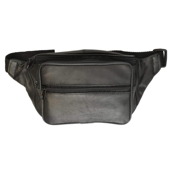 Square Pocket Fanny Bag Pouch Crafted of fine lambskin leather