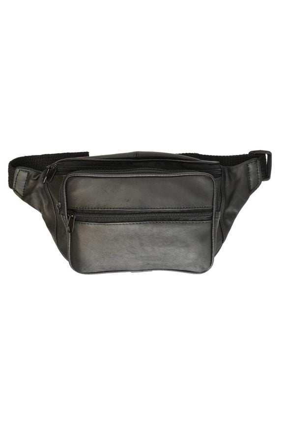 Square Pocket Fanny Bag Pouch Crafted of fine lambskin leather