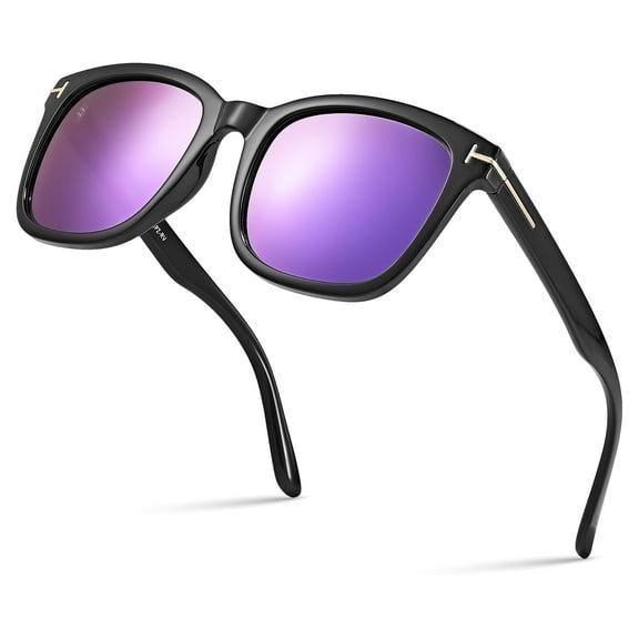 Square Polarized Mirrored Sunglasses for Women Colorful 80's Anti-Glare TR90 Frame UV Protection Sun Glasses