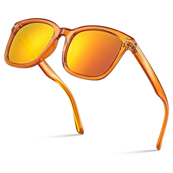 Square Polarized Mirrored Sunglasses for Women Colorful 80's Anti-Glare TR90 Frame UV Protection Sun Glasses
