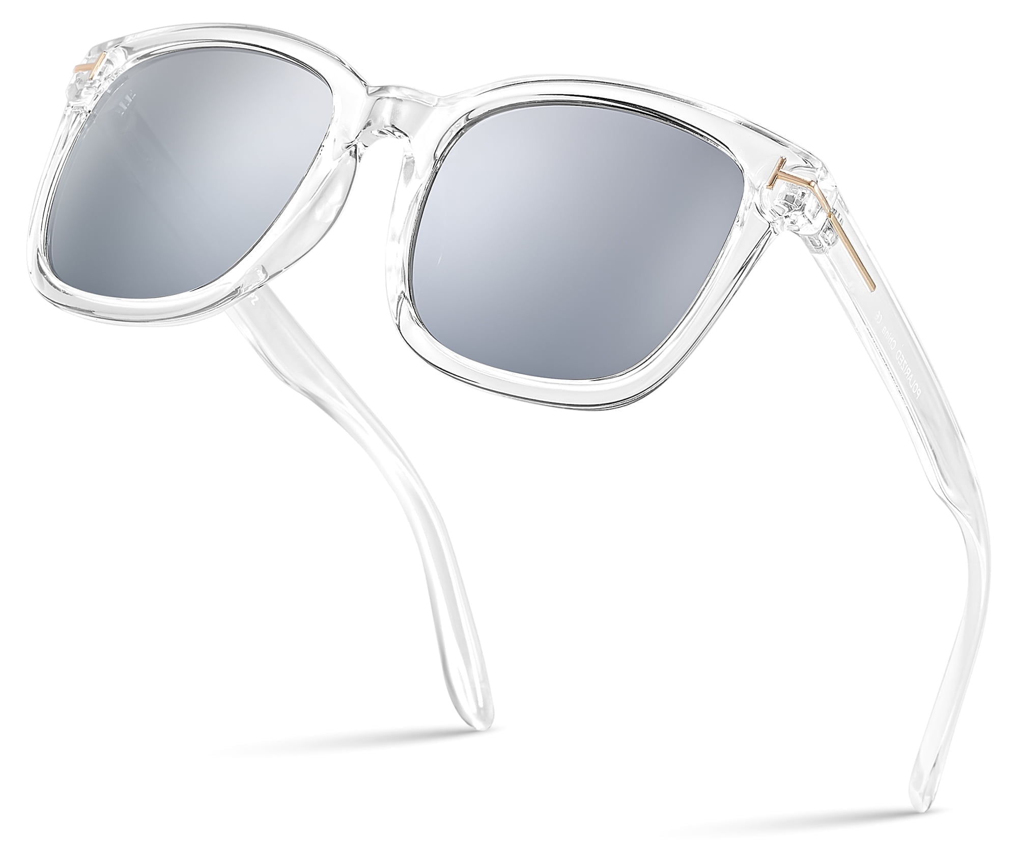 XAGGER Square Polarized Mirrored Sunglasses, Retro UV  display picture 2