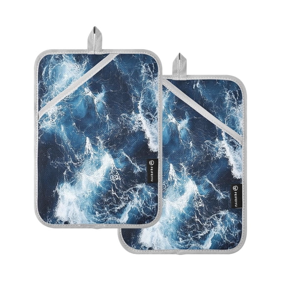 Square Pot Holder Set of 2 - Silver-Coated Quilted Heat Resistant Pads, 855℃ Heat Resistant, with Hanging Loop for Oven and Microwave,A Cool Spider-mans